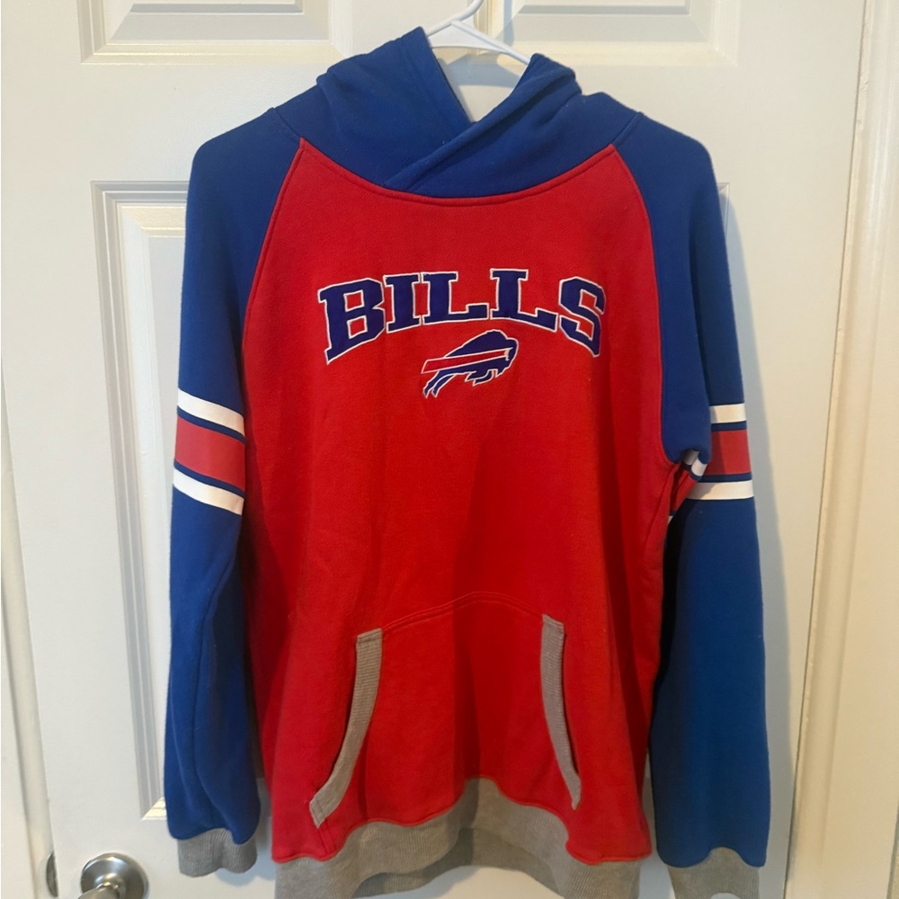 Buffalo Bills Red and Blue embrodiered sweatshirt size small (youth size 18) - Picture 7 of 7